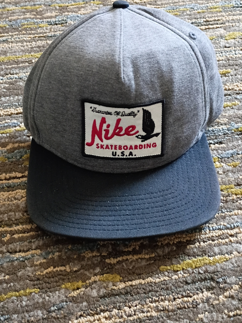 Nike SB Skateboarding Grey and Navy Snapback Hat